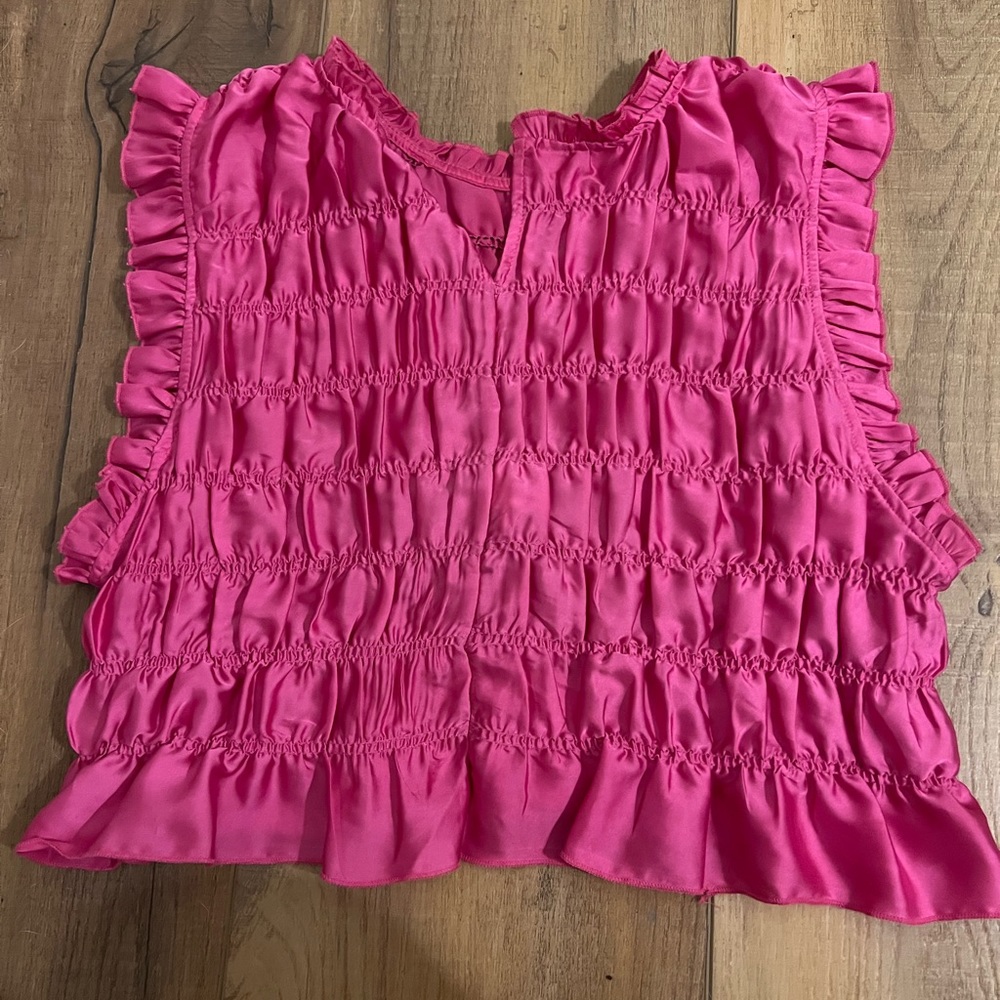 Zara Ribbed Silk Tank Top - Picture 2 of 3